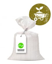 Beispielbild für einen Beutel Regenwurmhumus mit Vignette Garten