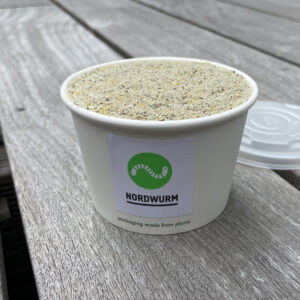 0,2 kg Mineralfutter für Dendrobena veneta mit offenem Deckel