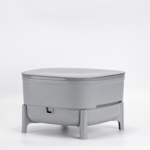Wurmbox grau aus Recycling Kunststoff fertig montiert