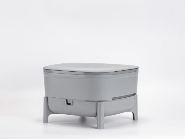 Wurmbox grau aus Recycling Kunststoff komplett Wurmbox grau aus Recycling Kunststoff fertig montiert